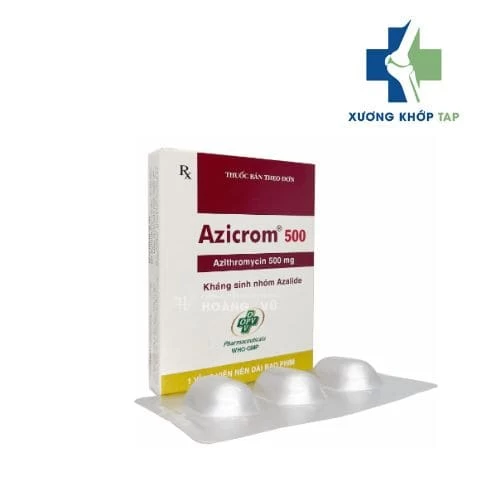 Azicrom 500 - Thuốc điều trị các trường hợp nhiễm khuẩn